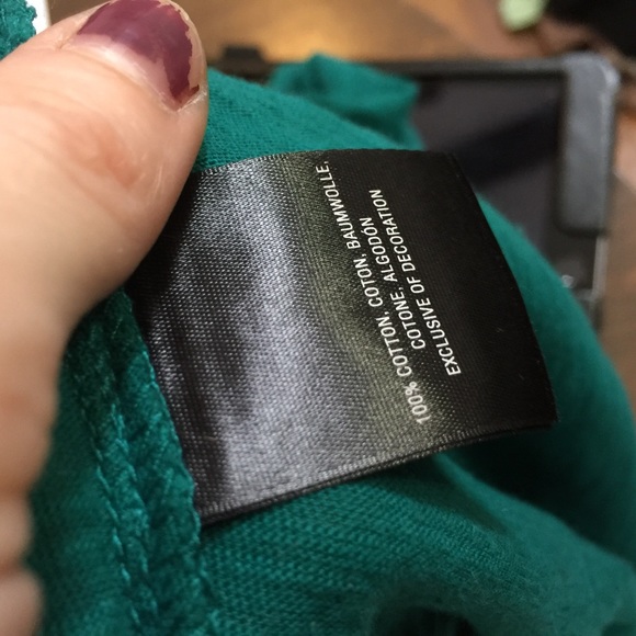 Deletta Teal Beaded Neck Short Sleeve Blouse Top - Picture 7 of 8